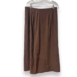 Vintage 90s Harve Benard Chocolate Brown Maxi Skirt Women’s Plus Size 16 NWT